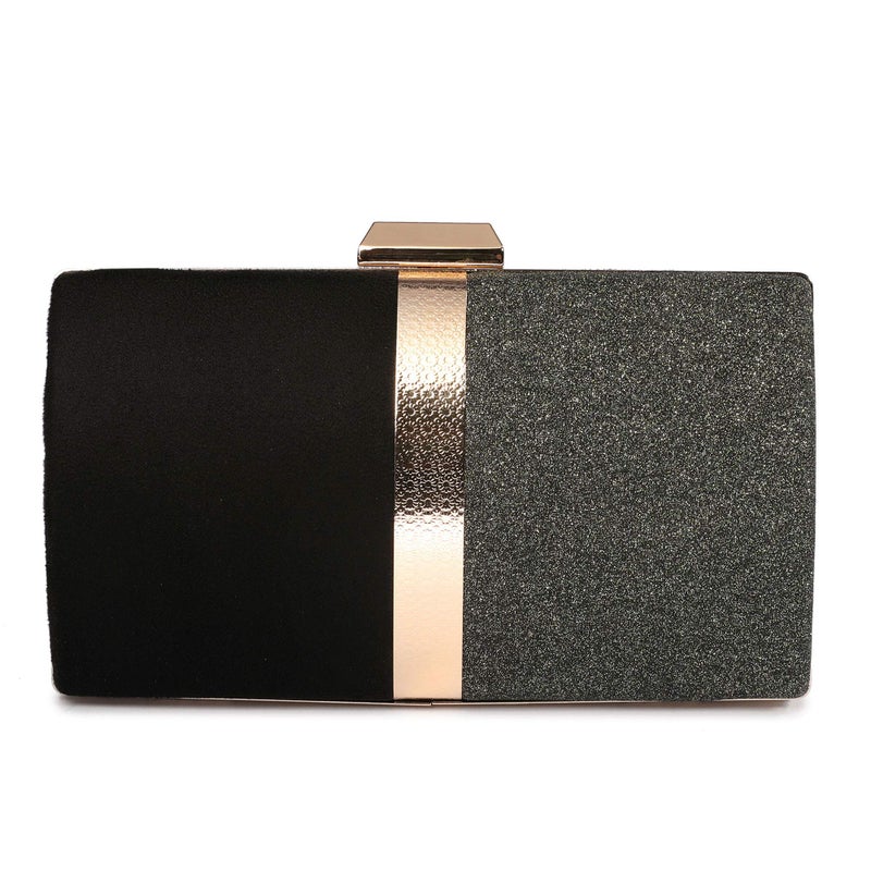CARIEDO Glittery Color-Block Evening Clutch Bag for Women Sparkly Party Clutch Purse Elegant Wedding Prom Evening bag - Image 1